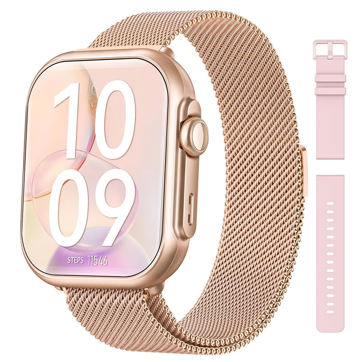 Smart Watch for Women for iPhone&Android: 100 Day+Battery Life, Smart watch(Answer/Make Calls) with 24/7 SpO2 Sleep Heart Rate Monitor,5ATM Waterproof,Fitness Tracker with 120+ Sport,Reloj Inteligente