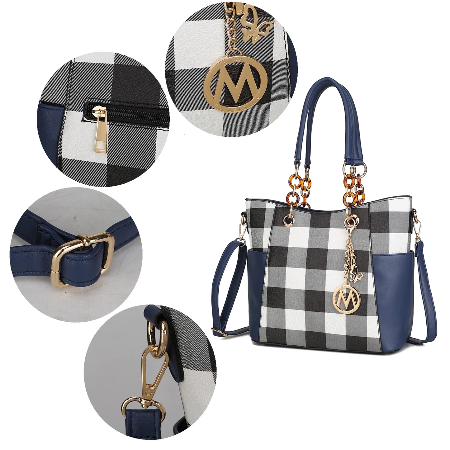 MKF Collection Tote Bag for Women, Handbag Set with Wallet-Top-Handle- Vegan Leather Purse