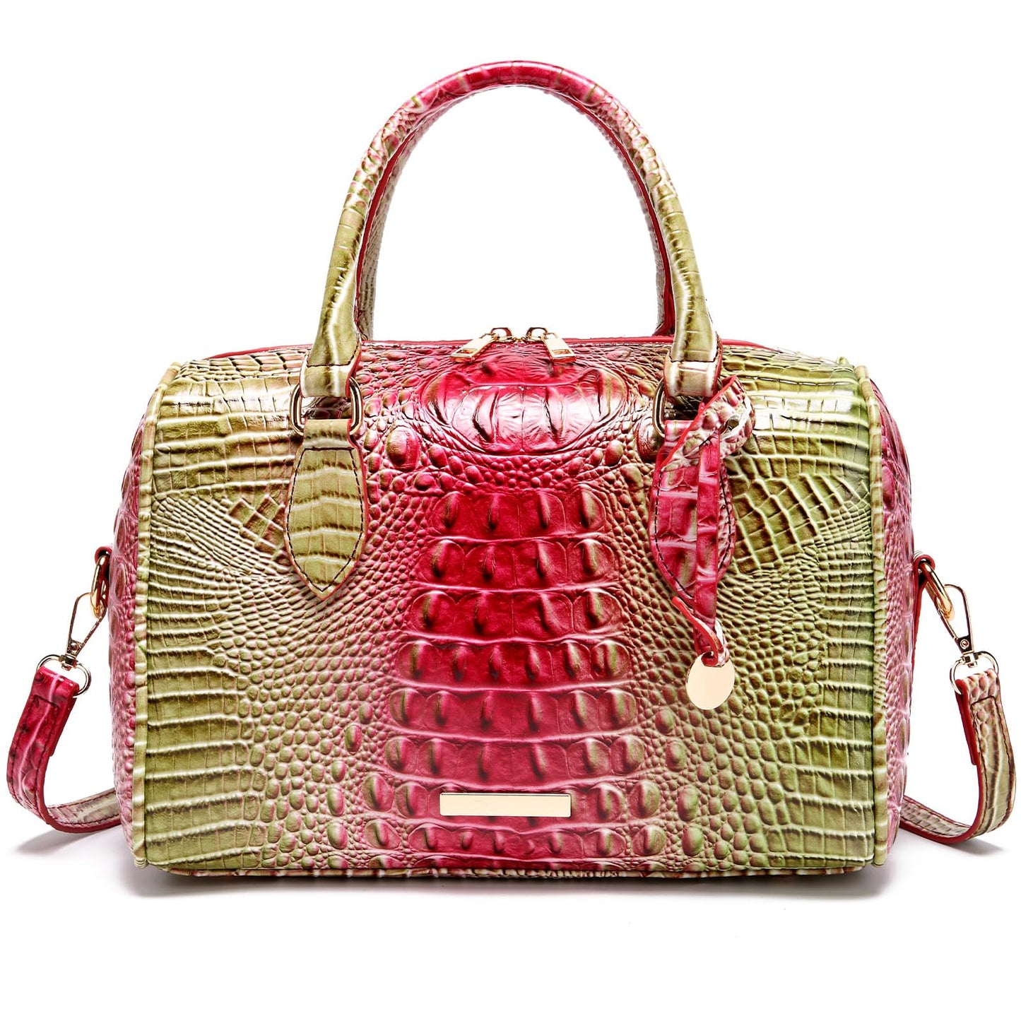 Top-Handle Crocodile Purses For Women Crossbody Leather Bags Trendy Large Capacity Tote with Shoulder Strap