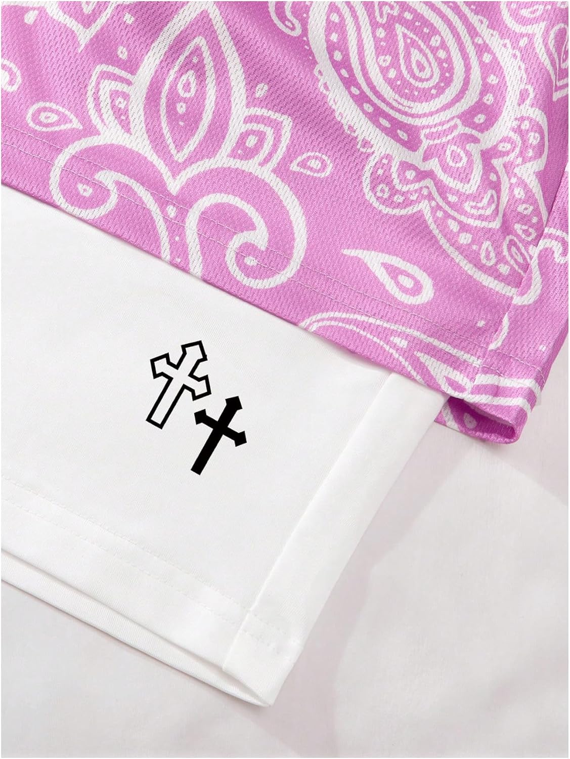 Men's Graphic Shorts with Liner Cross Print Drawstring 2 in 1 Gym Track Bottoms