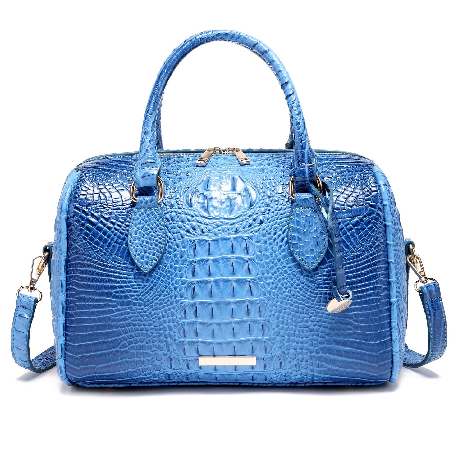 Top-Handle Crocodile Purses For Women Crossbody Leather Bags Trendy Large Capacity Tote with Shoulder Strap
