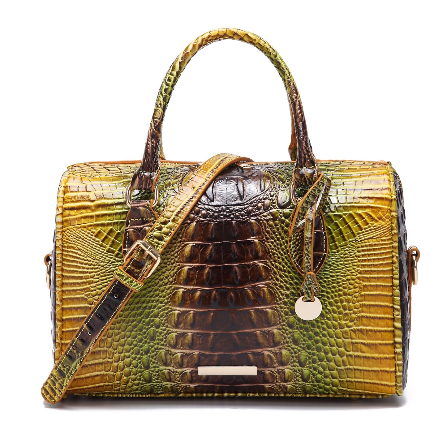 Top-Handle Crocodile Purses For Women Crossbody Leather Bags Trendy Large Capacity Tote with Shoulder Strap