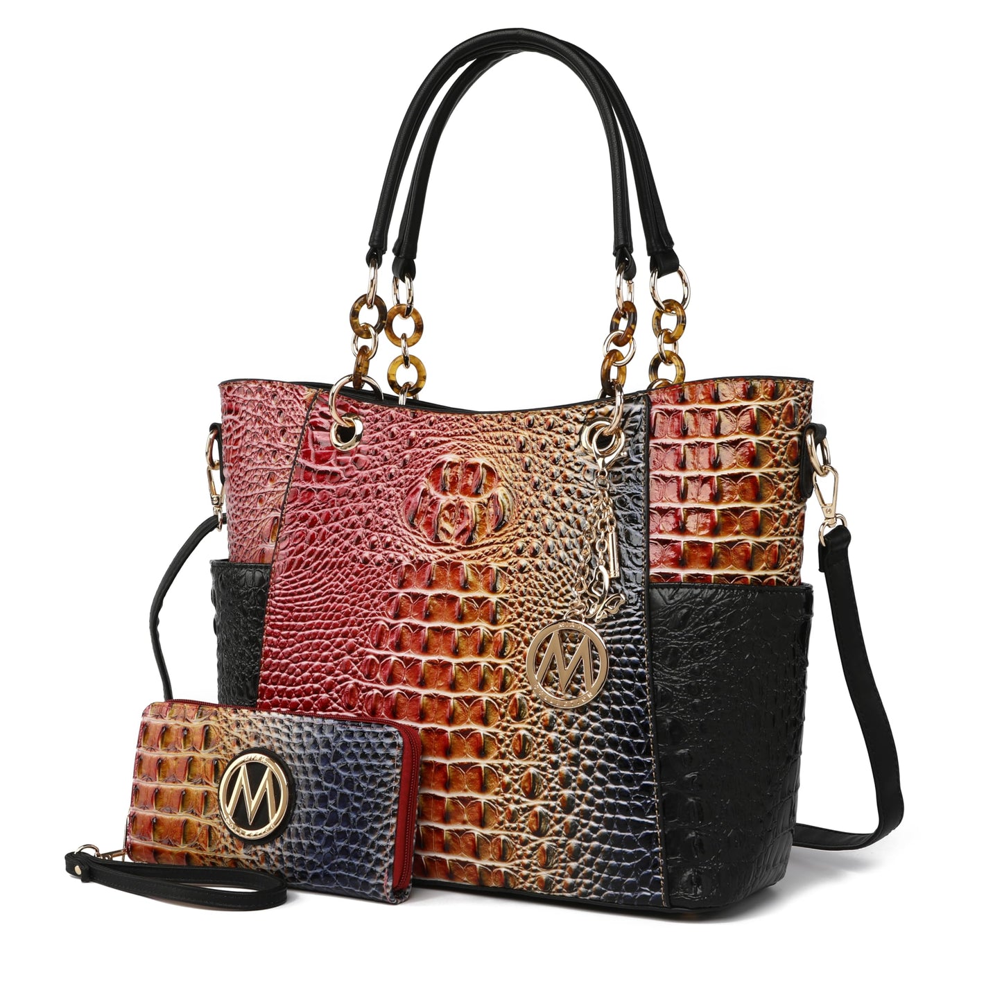 MKF Collection Tote Bag for Women, Handbag Set with Wallet-Top-Handle- Vegan Leather Purse