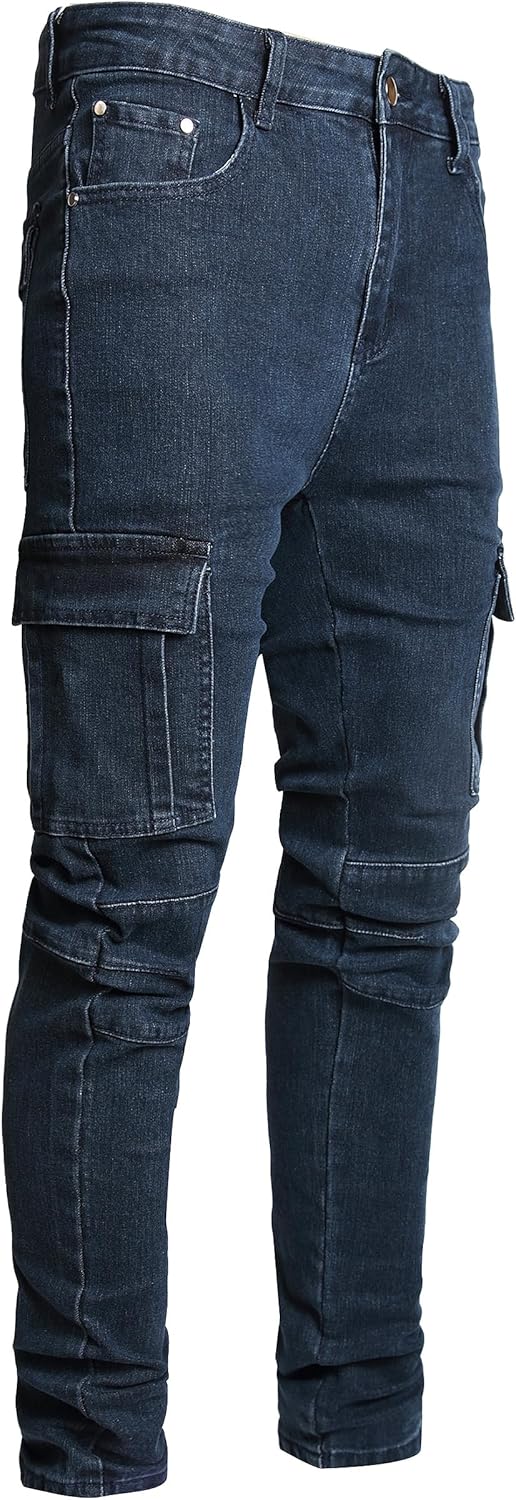 JUNBAOSS Men's Slim Fit Jeans Stretch Ripped Skinny Jeans for Men, Fashion Straight Leg Comfort Flex Waist Casual Pants