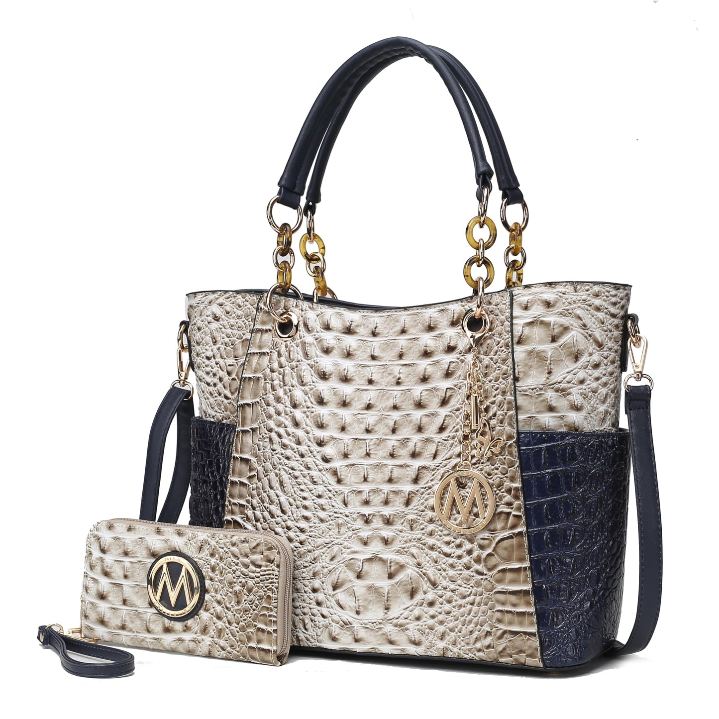 MKF Collection Tote Bag for Women, Handbag Set with Wallet-Top-Handle- Vegan Leather Purse