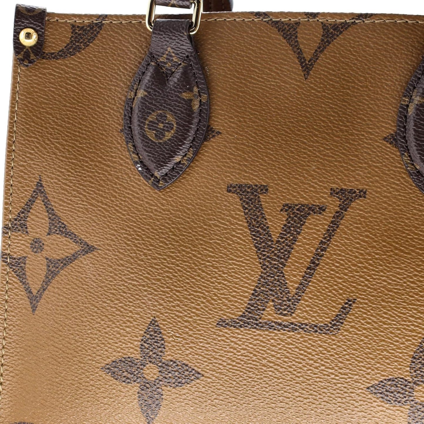 Pre-Loved OnTheGo Tote Reverse Monogram Giant PM, Brown