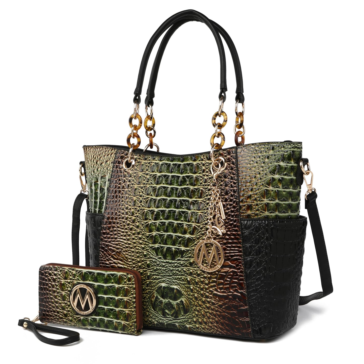 MKF Collection Tote Bag for Women, Handbag Set with Wallet-Top-Handle- Vegan Leather Purse
