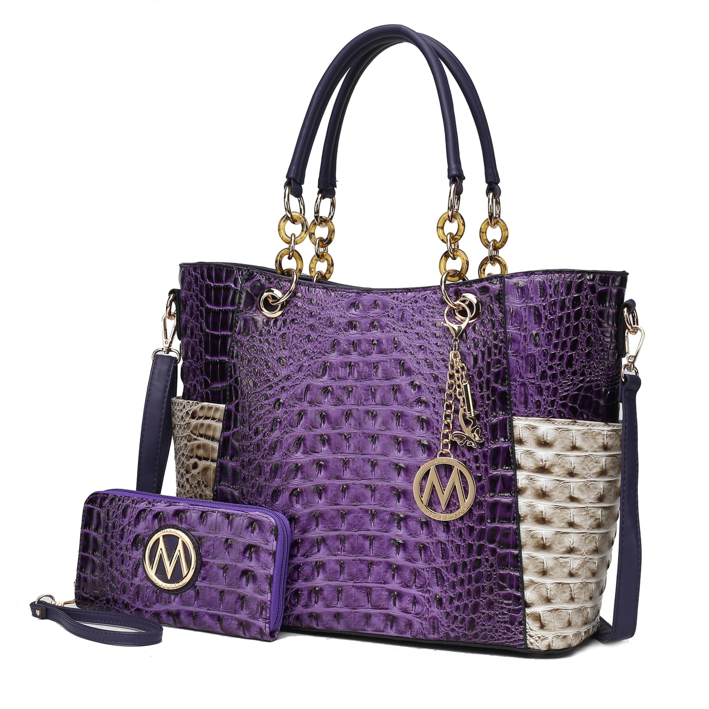 MKF Collection Tote Bag for Women, Handbag Set with Wallet-Top-Handle- Vegan Leather Purse