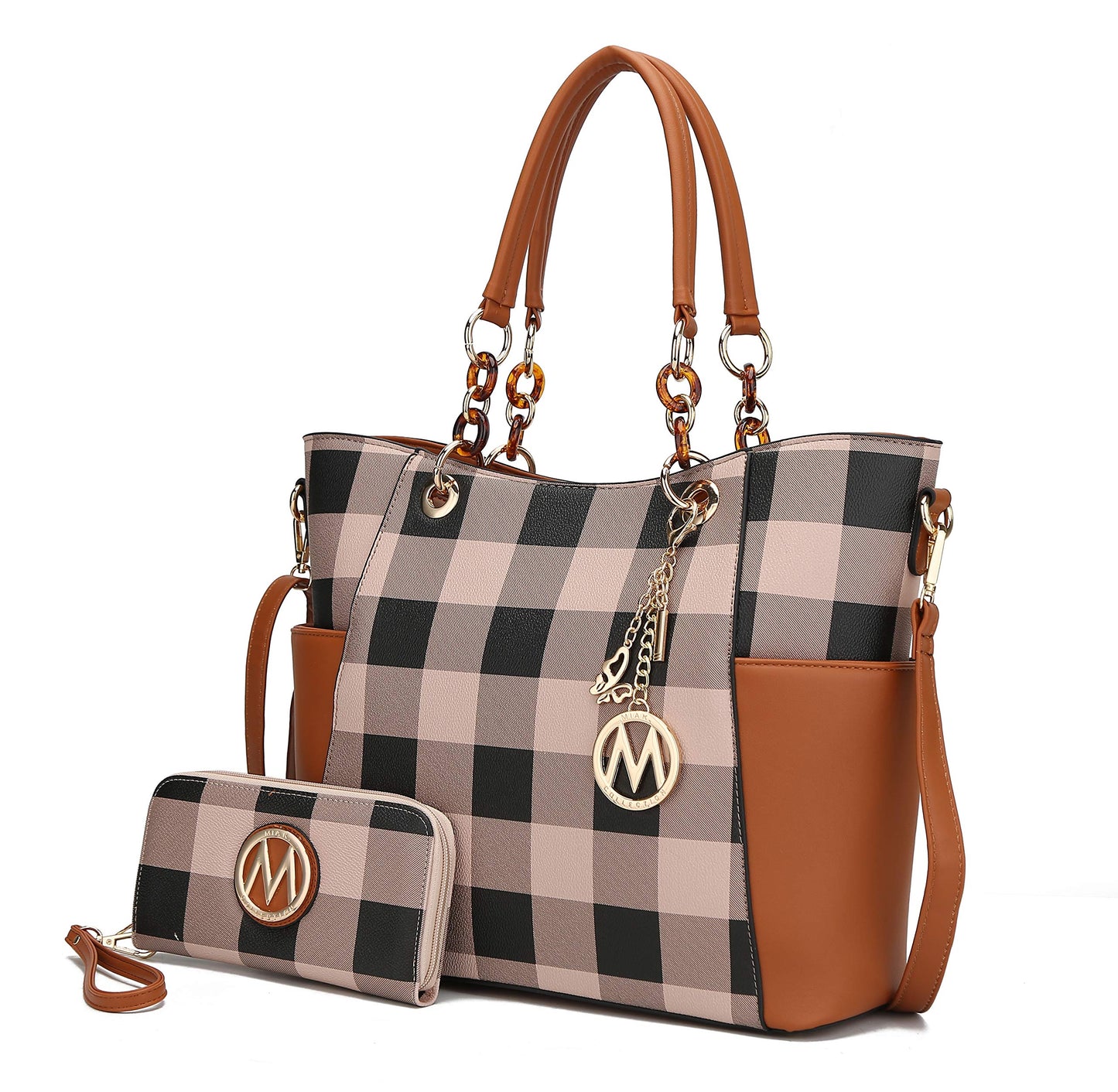 MKF Collection Tote Bag for Women, Handbag Set with Wallet-Top-Handle- Vegan Leather Purse