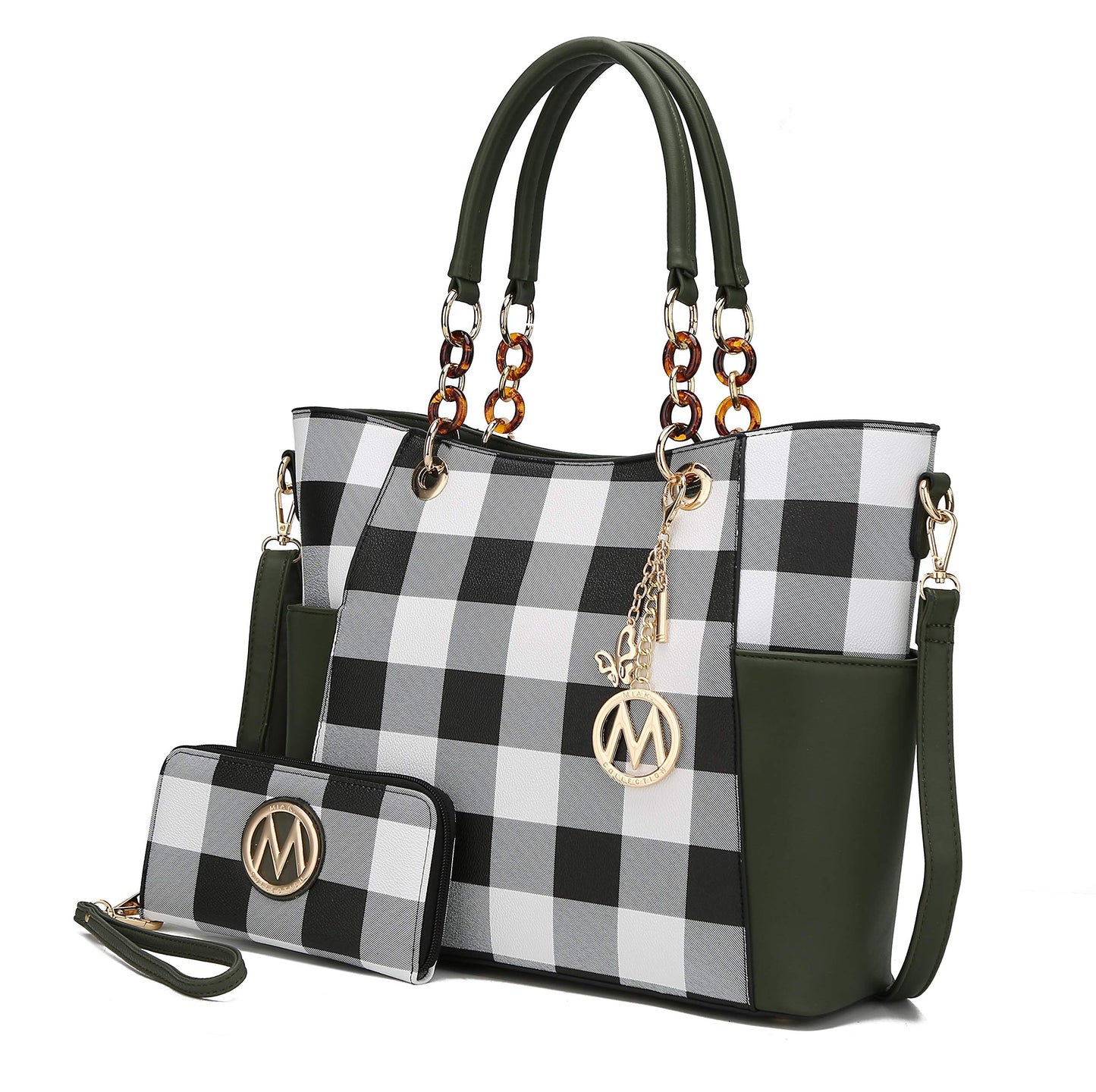 MKF Collection Tote Bag for Women, Handbag Set with Wallet-Top-Handle- Vegan Leather Purse