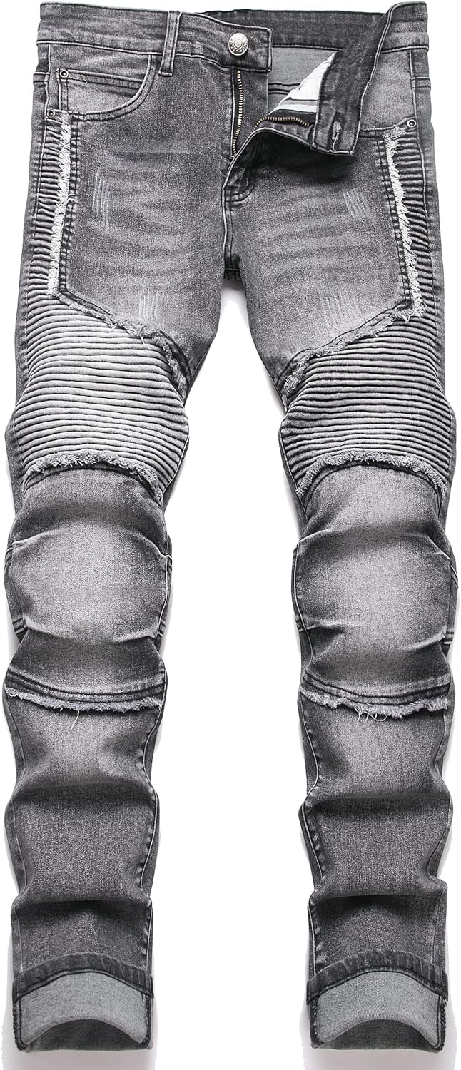 Fashion Slim Jeans Men Stretch Denim Pants
