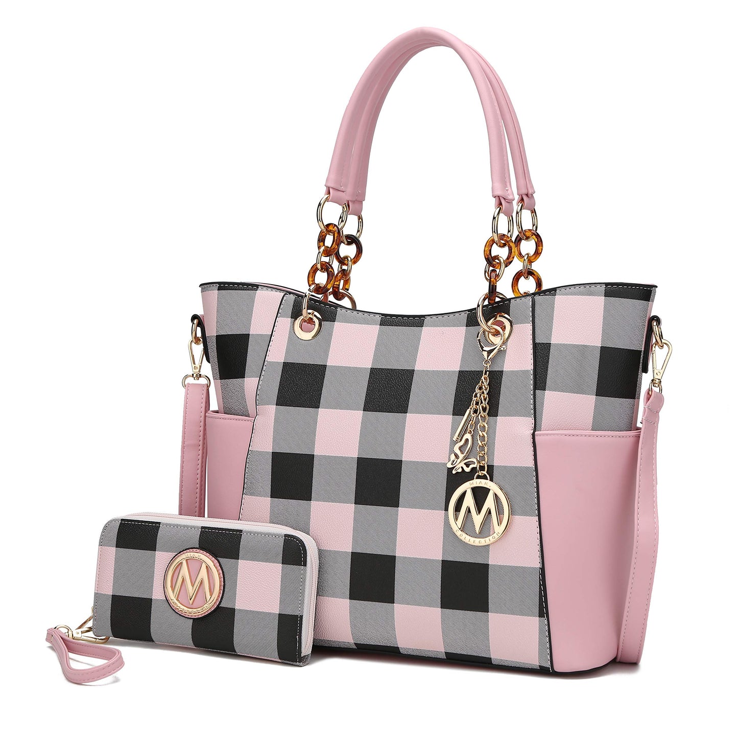 MKF Collection Tote Bag for Women, Handbag Set with Wallet-Top-Handle- Vegan Leather Purse