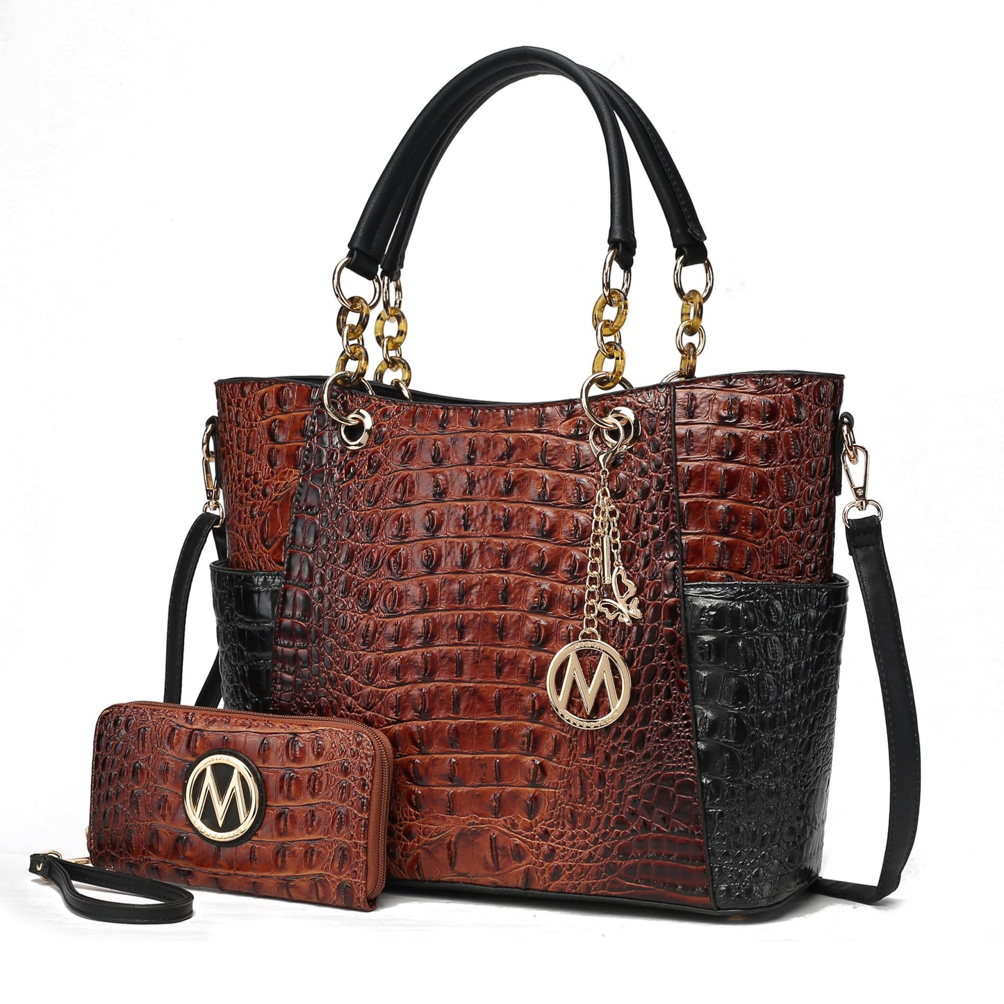 MKF Collection Tote Bag for Women, Handbag Set with Wallet-Top-Handle- Vegan Leather Purse