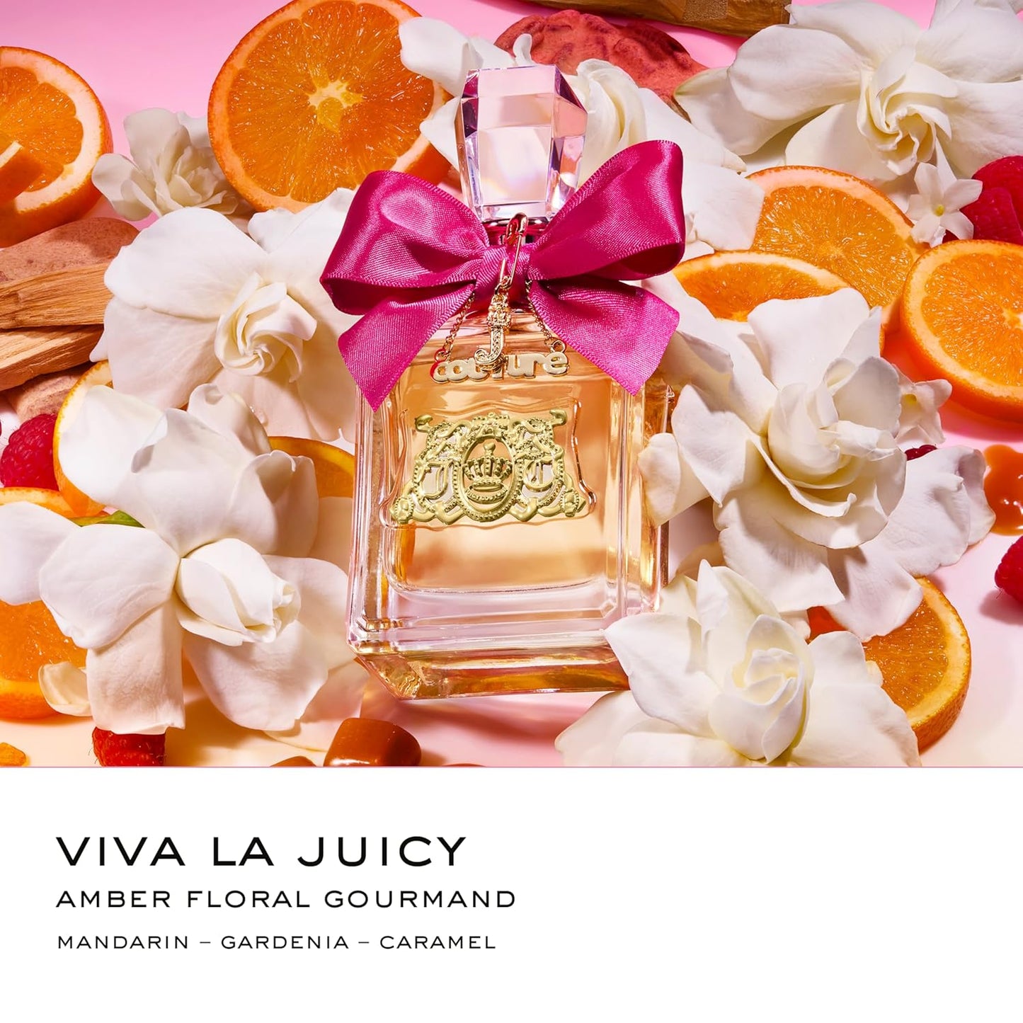 Juicy Couture Viva La Juicy Eau De Parfum, Women's Perfume with Notes of Mandarin, Gardenia & Caramel, Floral & Sweet, EDP Spray