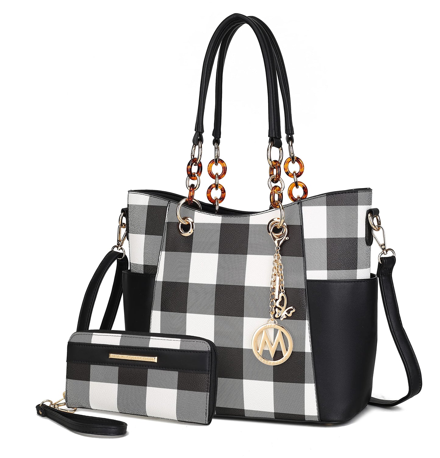 MKF Collection Tote Bag for Women, Handbag Set with Wallet-Top-Handle- Vegan Leather Purse