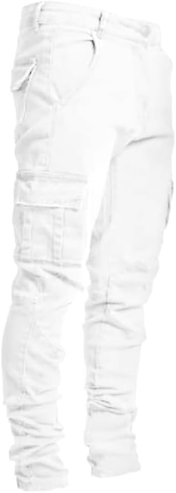 Men's Casual Stylish Straight Slim Fit Jeans Young Hiphop Skinny Denim Pants