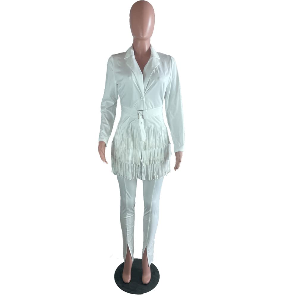 Womens Sexy 2 Pieces Graffiti Print Blazer Suit Pants Set Nightclub Tracksuit Outfit Set