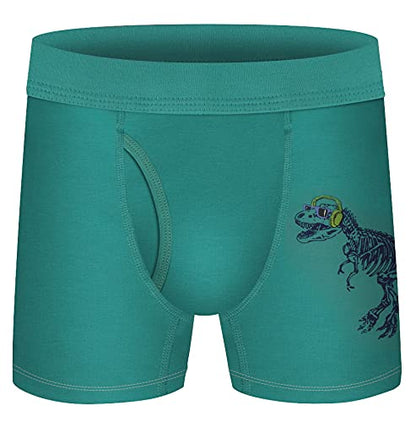 Boys Boxer Briefs,Cotton Toddler Underwear Breathable Mesh Performance Sport Big Boy Boxer Briefs with Fly 5 Pack