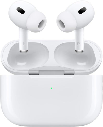 Apple AirPods Pro 2 Wireless Earbuds, Active Noise Cancellation, Hearing Aid Feature, Bluetooth Headphones, Transparency, Personalized Spatial Audio, High-Fidelity Sound, H2 Chip, USB-C Charging