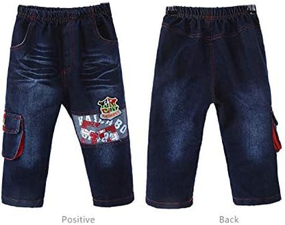 Yao 1T-5T Toddler Boy Clothes,Autumn Baby Boy 3pcs Clothing Sets Denim Vest Cotton Hoodies Jeans for Kids