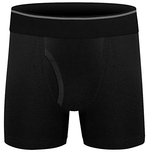 Boys Boxer Briefs,Cotton Toddler Underwear Breathable Mesh Performance Sport Big Boy Boxer Briefs with Fly 5 Pack