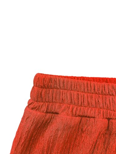 Womens Trendy Ribbed Knit 2 Piece Outfit Sleeveless Crop Top and High Waist Wide Leg Pants Matching Lounge Set