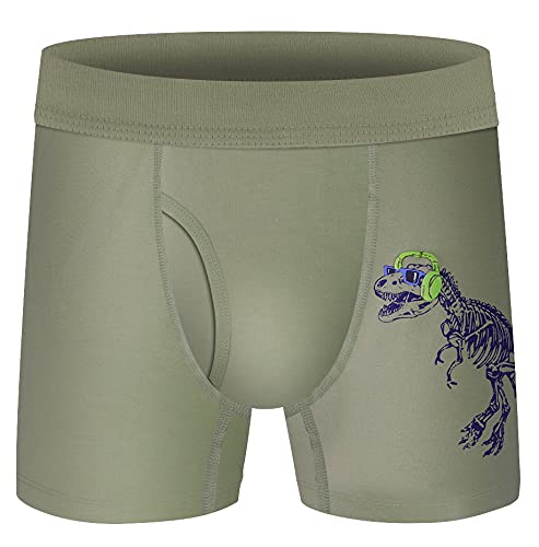 Boys Boxer Briefs,Cotton Toddler Underwear Breathable Mesh Performance Sport Big Boy Boxer Briefs with Fly 5 Pack