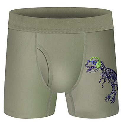 Boys Boxer Briefs,Cotton Toddler Underwear Breathable Mesh Performance Sport Big Boy Boxer Briefs with Fly 5 Pack