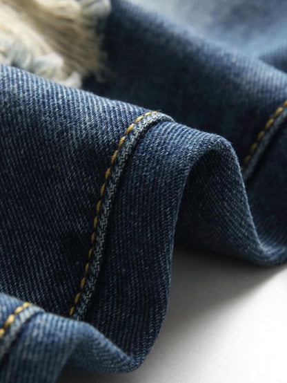 Boy's Skinny Fit Ripped Destroyed Distressed Fashion Kids Denim Jeans Pants