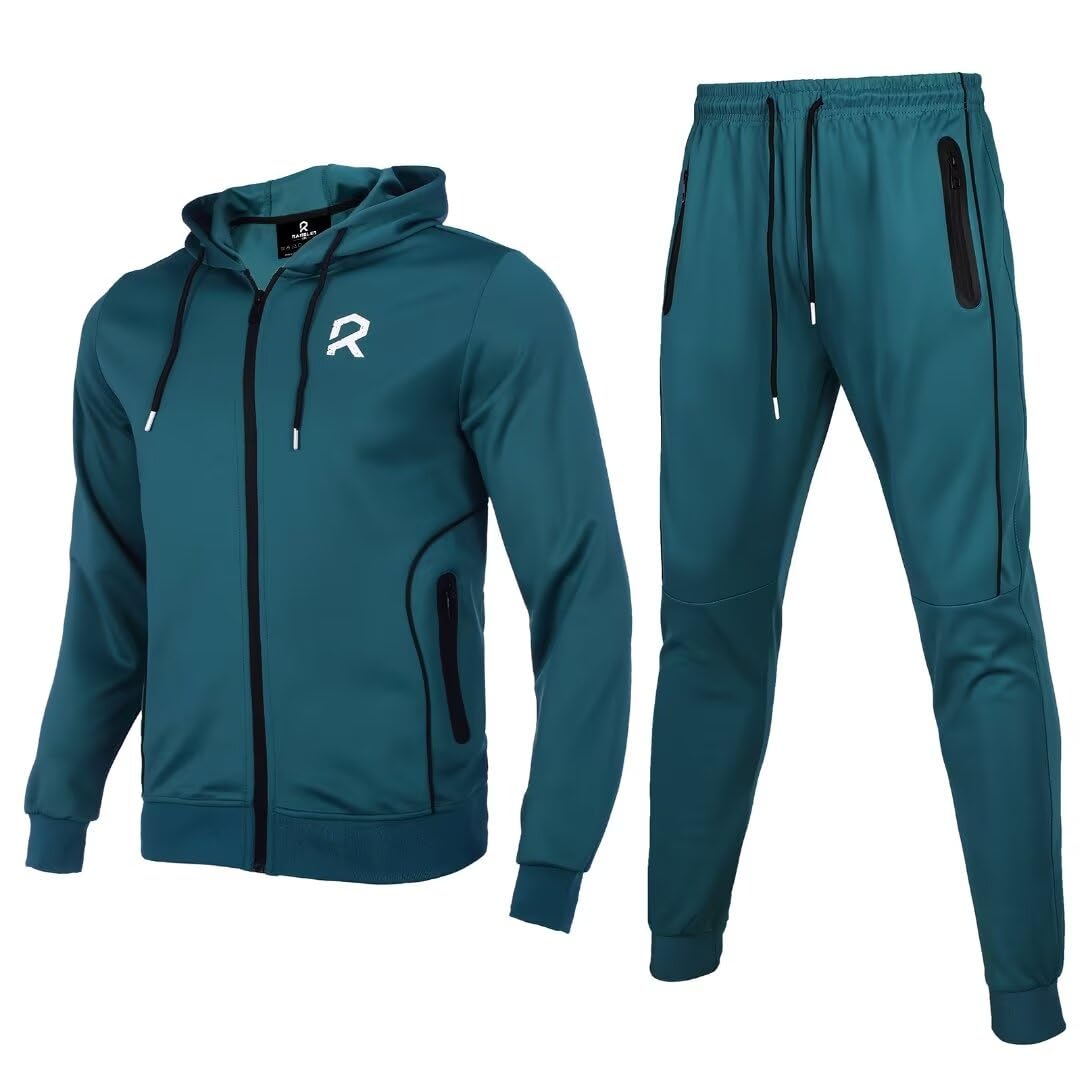 R RAMBLER 1985 Men's Tracksuit Active fashion Hoodie outifts zip sweatsuit set jogger sportswear