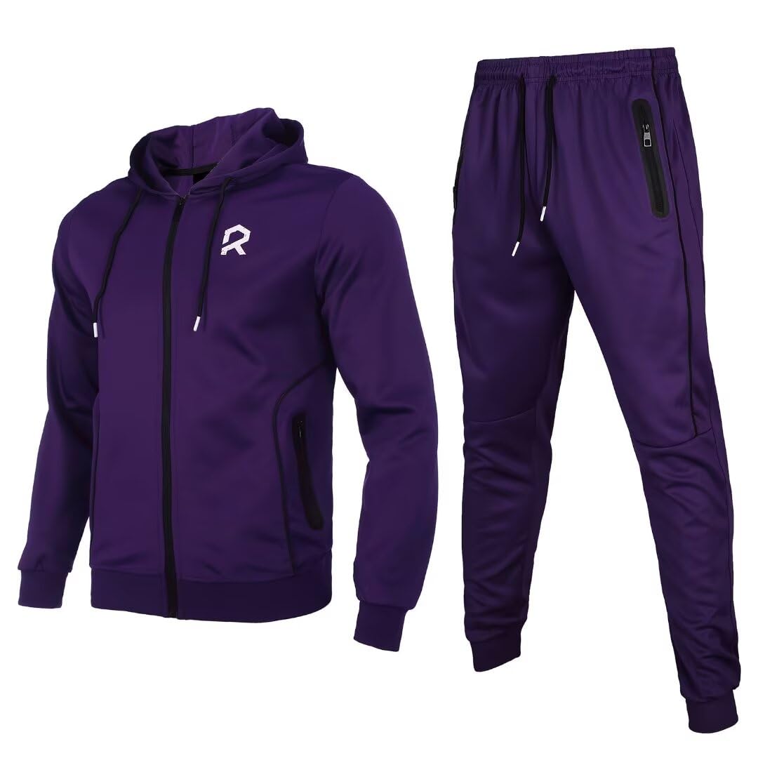 R RAMBLER 1985 Men's Tracksuit Active fashion Hoodie outifts zip sweatsuit set jogger sportswear