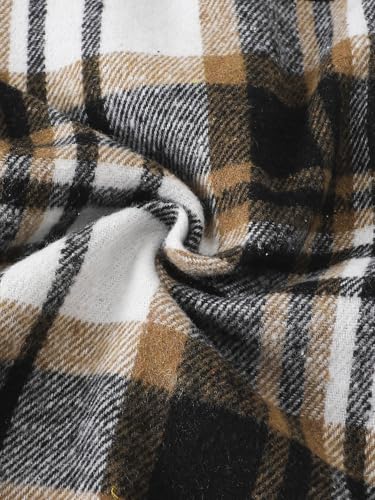 Boys Clothes Fall Winter Outfits, Toddler Boy Sweatsuit Plaid Hoodie Pants Clothing Set For Kids Boys Size 5-12 Years