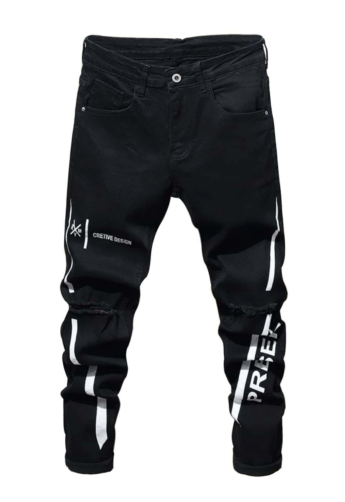 Boy's Skinny Fit Ripped Destroyed Distressed Fashion Kids Denim Jeans Pants