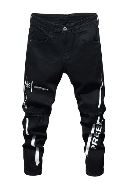 Boy's Skinny Fit Ripped Destroyed Distressed Fashion Kids Denim Jeans Pants