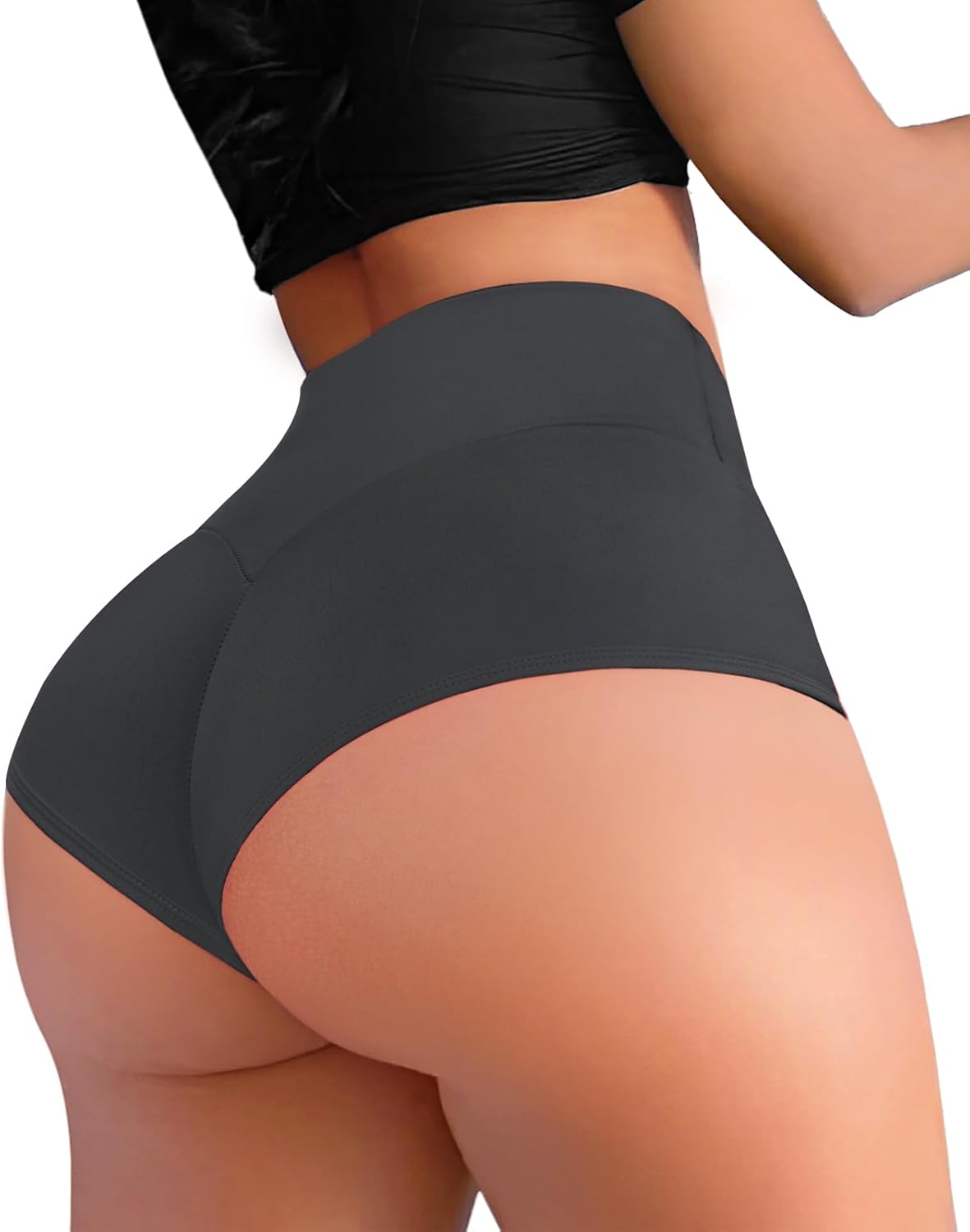 Cut Out Yoga Shorts Booty Butt Lifting Scrunch Shorts High Waisted Workout Gym Active Hot Pants