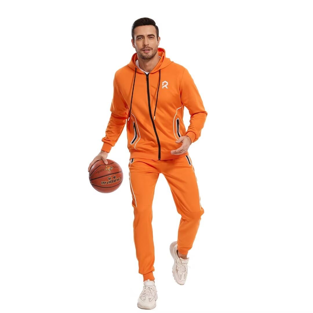 R RAMBLER 1985 Men's Tracksuit Active fashion Hoodie outifts zip sweatsuit set jogger sportswear