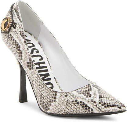 Peace Button 100MM Leather Pumps