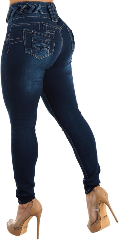 Butt Lifting Jeans for Women - High Waisted Skinny Levanta Cola Stretch Jeans