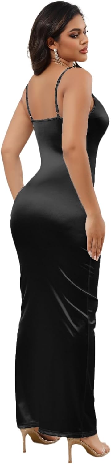 Women's Classic Bodycon Wedding Guest Dress Formal Cocktail Party Evening Gown