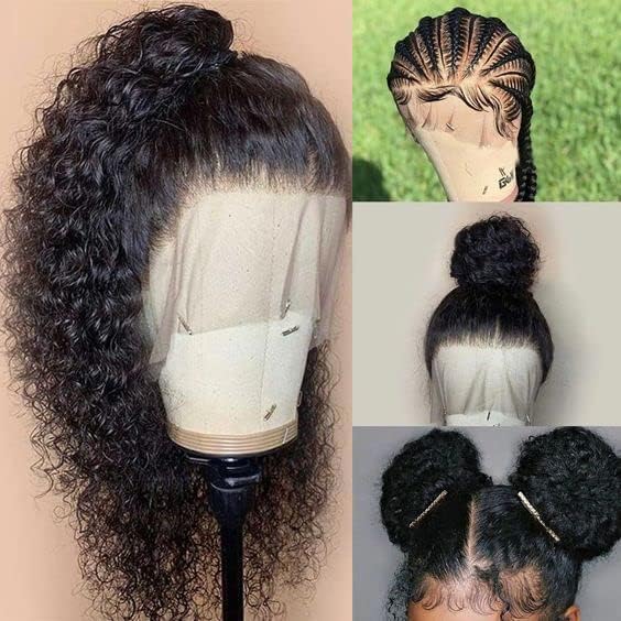 250 Density Curly Lace Front Wigs Human Hair Pre Plucked Hairline Glueless Wig 13x6 HD Lace Frontal Wigs for Women Ginger Orange Colored Ombre Wig Brazilian Virgin Hair 24 Inch