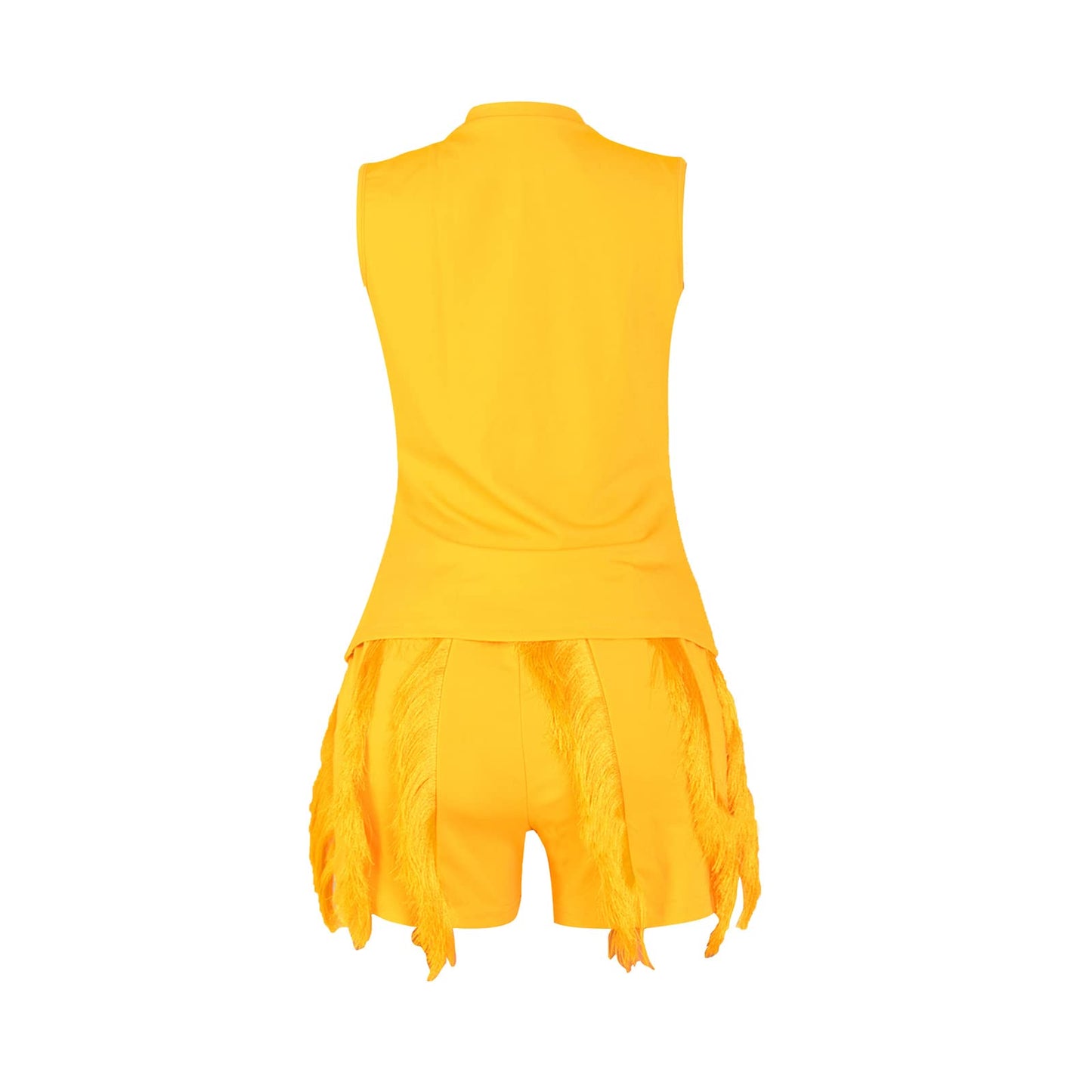 Elainone Two Piece Outfits for Women Sexy Bodycon Sleeveless Tops Drawstring Waist Shorts Sets