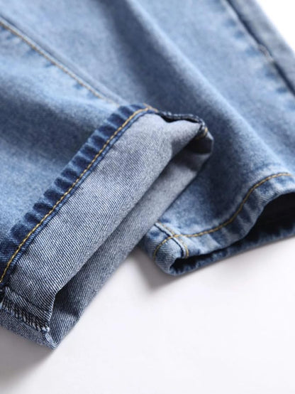 Boy's Skinny Fit Ripped Destroyed Distressed Fashion Kids Denim Jeans Pants