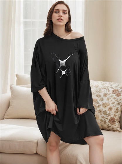 Plus Size Moo Moos for Women Oversized Sleep Shirts for Women Oversized Nightgown with Pocket Fit S-5XL