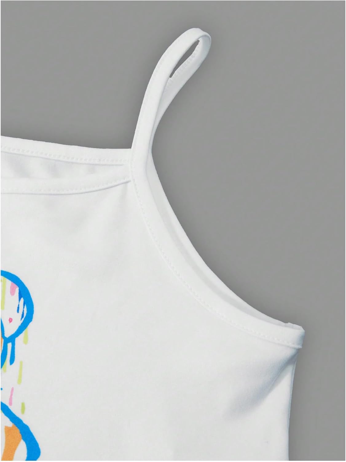 SOLY HUX Girl's Graphic 3 Piece Outfits Sheer Crop Tee and Cami Top with Jeans Pants Set