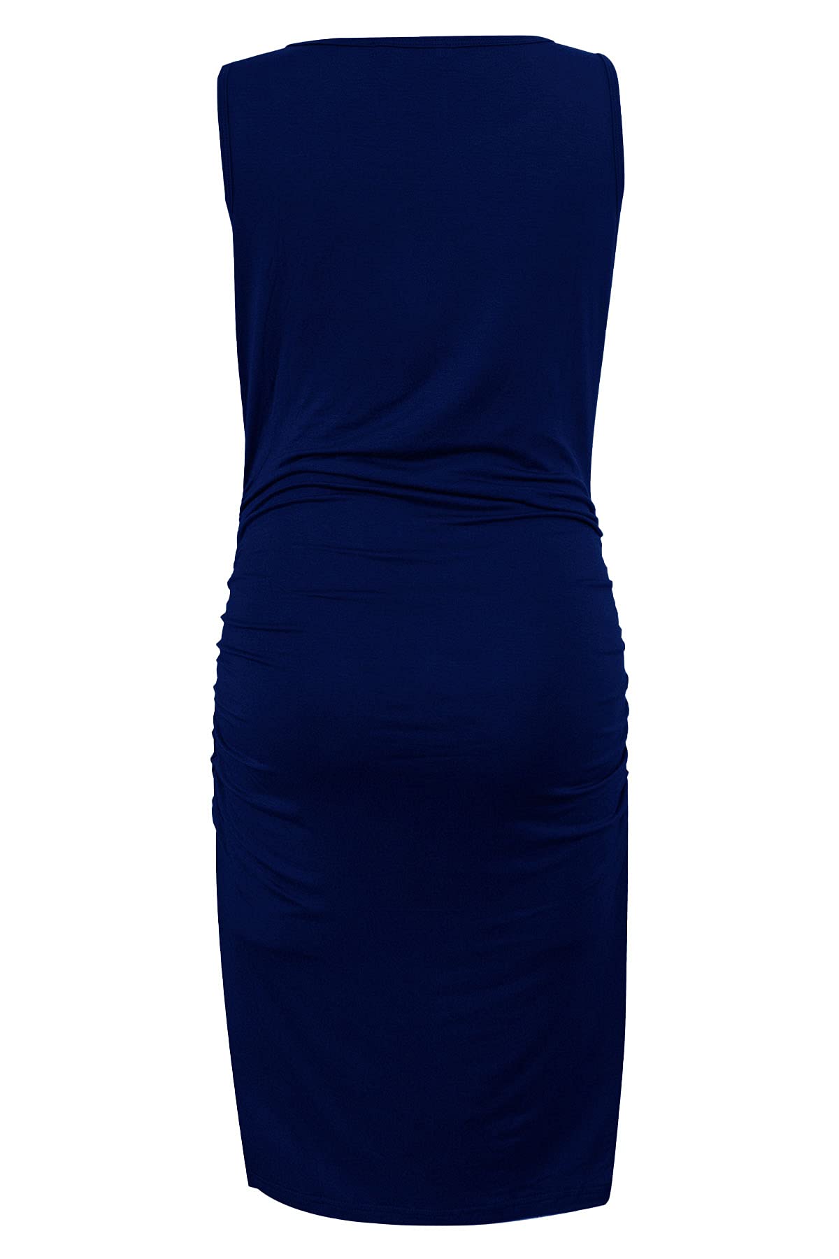 Smallshow Women's Sleeveless Maternity Dress Ruched Pregnancy Clothes