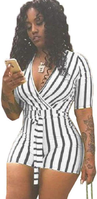 Sexy Two Piece Shorts Set - African Floral Jumpsuits Rompers Vacation Club Outfit