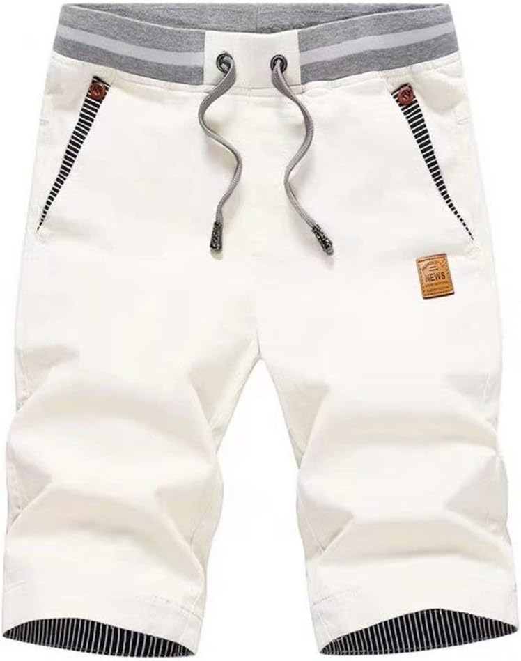 Tansozer Men's Shorts Casual Classic Fit Drawstring Summer Beach Shorts with Elastic Waist and Pockets