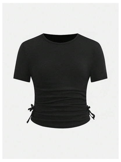 SOLY HUX Girl's 2 Piece Summer Outfits Cute Graphic Print Short Sleeve Tee Tops and Flare Leg Pants Set