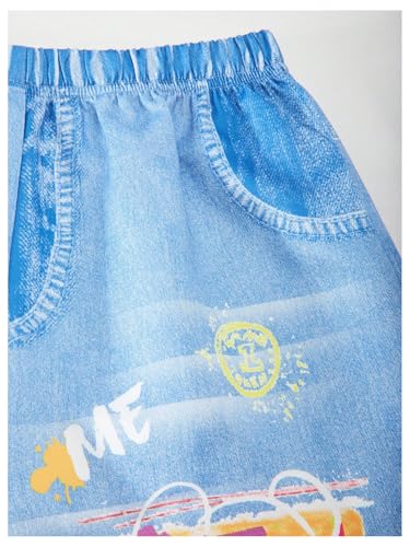 SOLY HUX Girl's Graphic 3 Piece Outfits Sheer Crop Tee and Cami Top with Jeans Pants Set