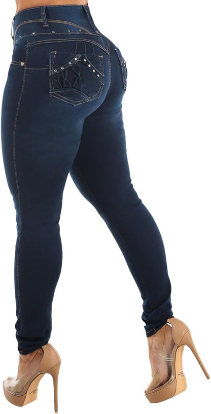 Butt Lifting Jeans for Women - High Waisted Skinny Levanta Cola Stretch Jeans